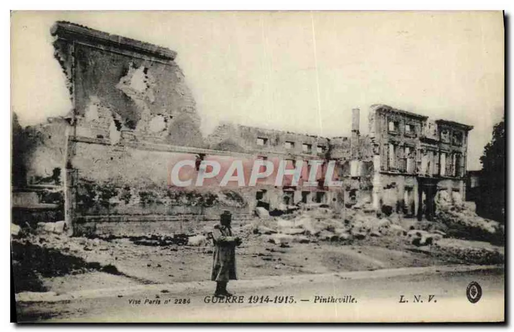 Pintheville — Ruinen nach dem Krieg 1914-1915 — L.N.V. - Vorderseite