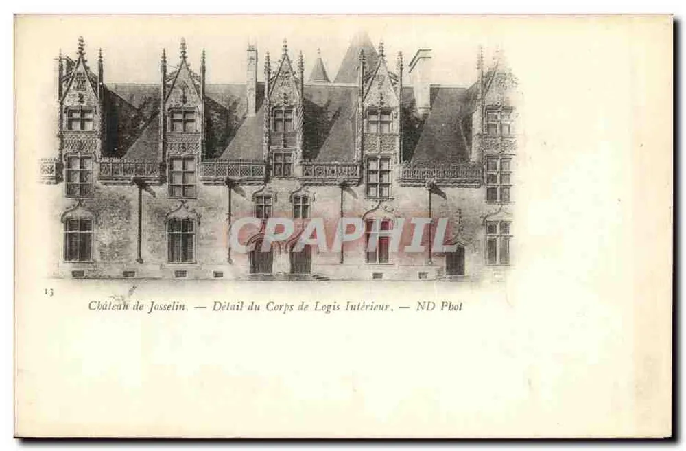 Schloss Josselin — Detail des Innenwohnhauses — ND Pol - Vorderseite
