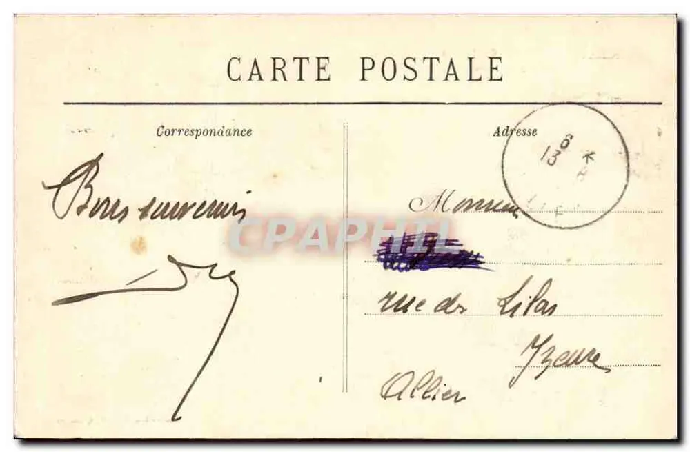 Presqu'île de Quiberon — A Gruta de Port Blanc — Coleção Villard, Quimper - Verso