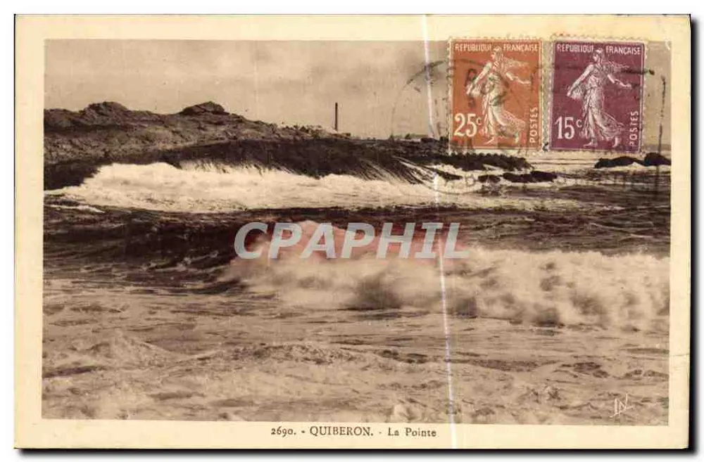 Quiberon - A Ponta — vista da costa — editor anônimo, n° 2690 - Frente
