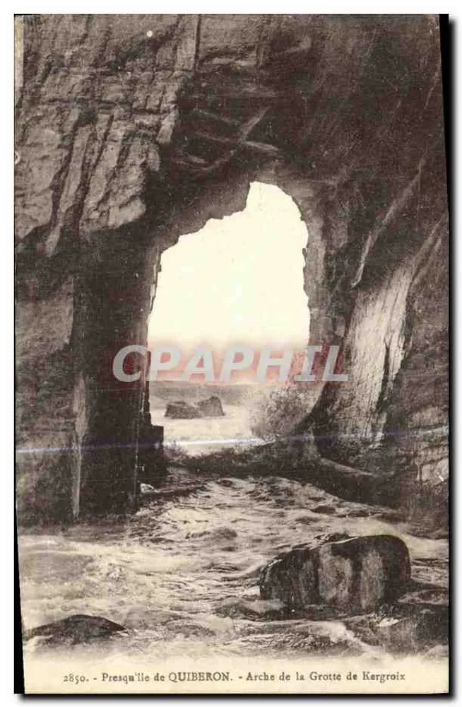 Presqu'île de Quiberon — Arco da Gruta de Kergroix — n°2850 - Frente