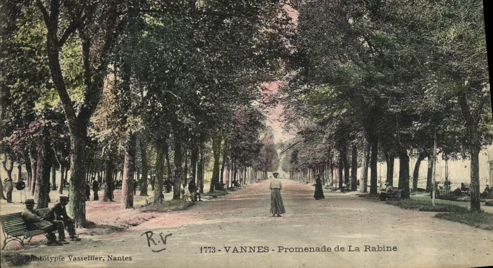 VANNES - Promenade de La Rabine — Fototipia Vassellier, Nantes, n° 1773 - Frente