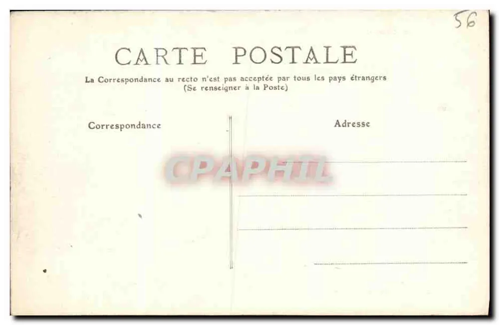 Vannes - Ruínas do Claustro — Bretagne, editor não identificado, n° de série 557 - Verso