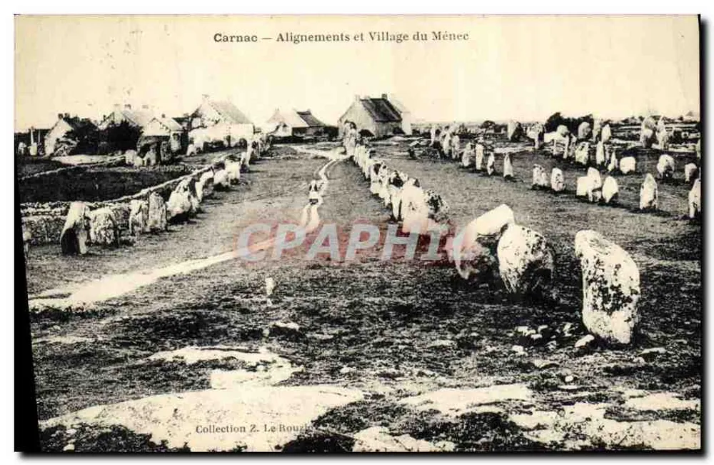 Carnac — Aanleggingen en Dorp van het Ménece — Collectie 2. Le Rouzic - Voorkant