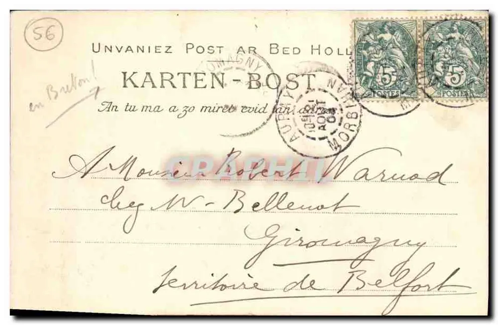 Carnac — Die Kermario-Aligment — Studie zu den verschiedenen Formen von Menhiren - Rückseite