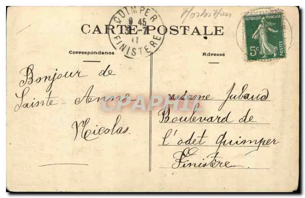 La Chartreuse d'Auray — Die Grabkapelle — Der Ossuar — Phototypie Vassellier, Nantes - Rückseite