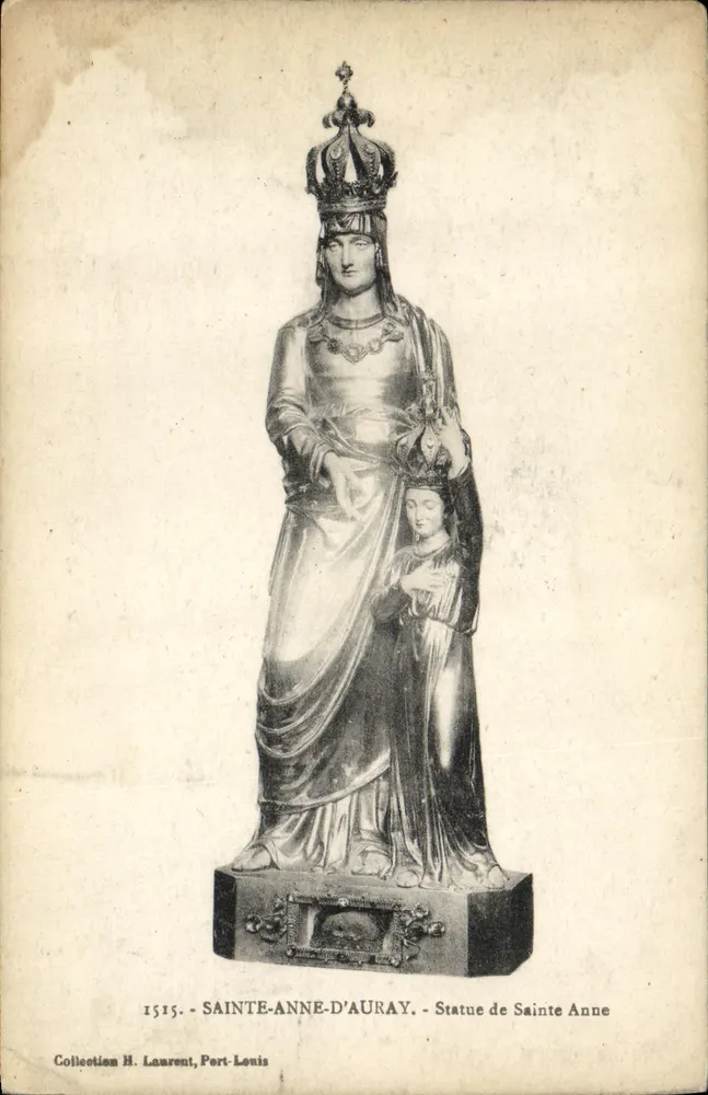 Sainte-Anne-d'Auray — Statue de Sainte Anne — Collection H. Laurent, Port-Louis - Frente