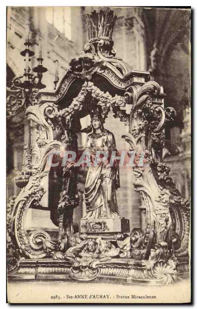 Ste-ANNE d'AURAY - Estátua Milagrosa — Laurent Nel, Rennes, n°2985 - Frente