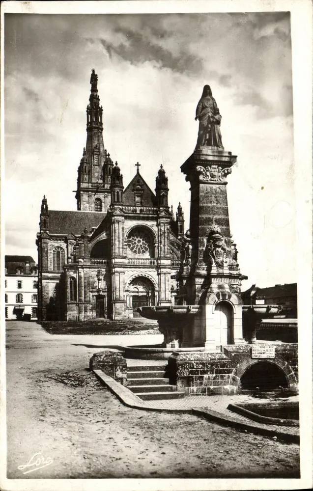 Ste-Anne d'Auray — Die Basilika und die Fontäne — Laurent Nel, n°3995 - Vorderseite