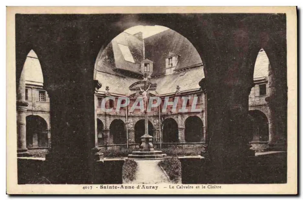 Sainte-Anne-d'Auray — O Calvário e o Claustro — editor anônimo, n° 4017 - Frente