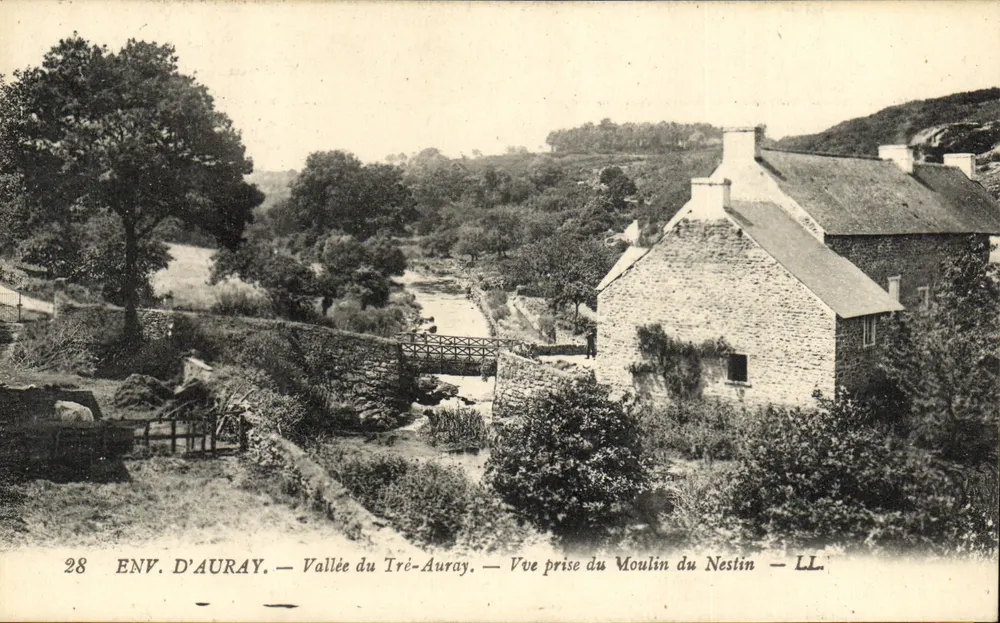 Umgebung von Auray — Tal des Tré-Auray — Aufnahme vom Nestin-Mühle — LL - Vorderseite