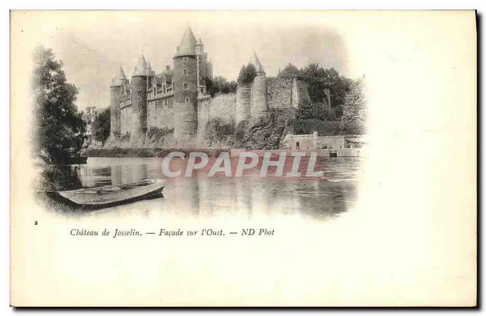 Zamek w Josselin — Front na Oust — ND Phot - Awers