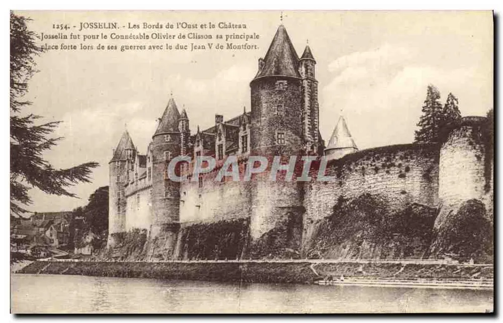 Josselin — Ufer des Oust und Schloss — Laurent-Nel, Rennes - Vorderseite