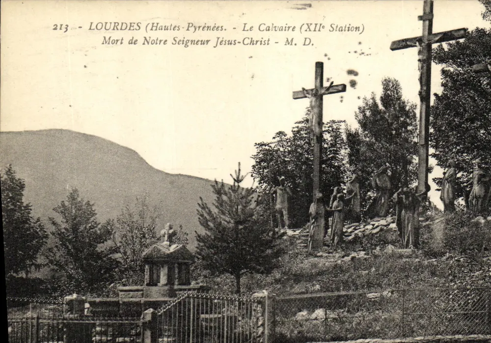 Lourdes (Hautes-Pyrénées) - Der Calvarienberg (12. Station) - Tod unseres Herrn Jesus Christus - M. D. - Vorderseite