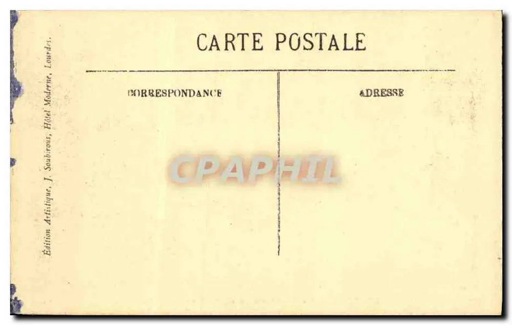 Lourdes — Ansicht der Grottenplatte und des Gaves — LL 102 - Rückseite