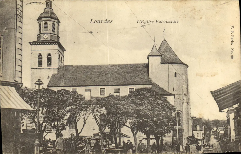 Lourdes — La Iglesia Parroquial — V.P. París, No. 50 - Anverso