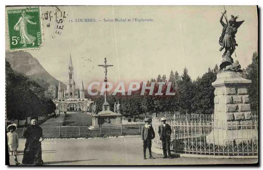 Lourdes — Santo Miguel e a Esplanada — Editor desconhecido, n° 12 - Frente