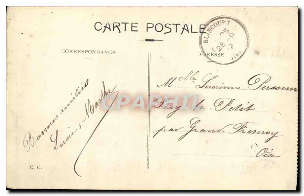 Lourdes — Santo Miguel e a Esplanada — Editor desconhecido, n° 12 - Verso