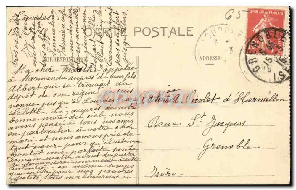 Lourdes — A Grotte Miraculeuse — Phototype Labouche frères, Toulouse - Verso