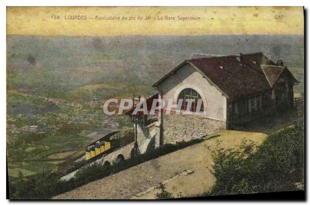 Lourdes — Seilbahn des Pic du Jer — La Gare Supérieure — CAP, Nr. 139 - Vorderseite