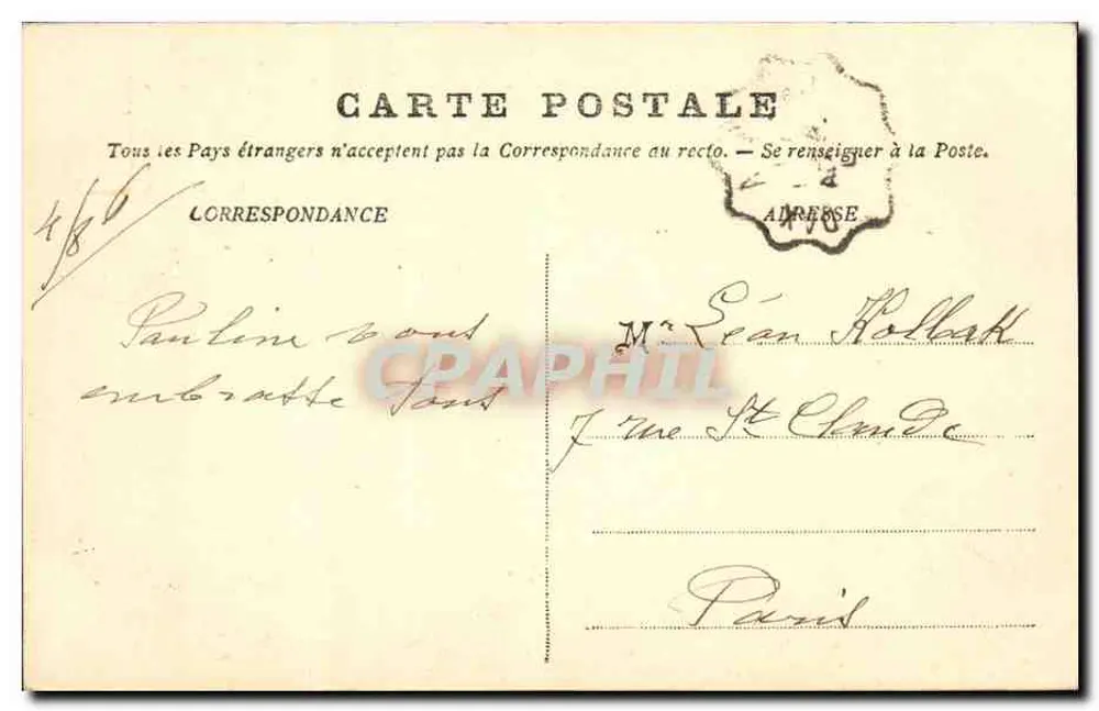 Os Pirineus — Lourdes, Os Fortes e o Castelo — A. Villatte, editor, Tarbes - Verso