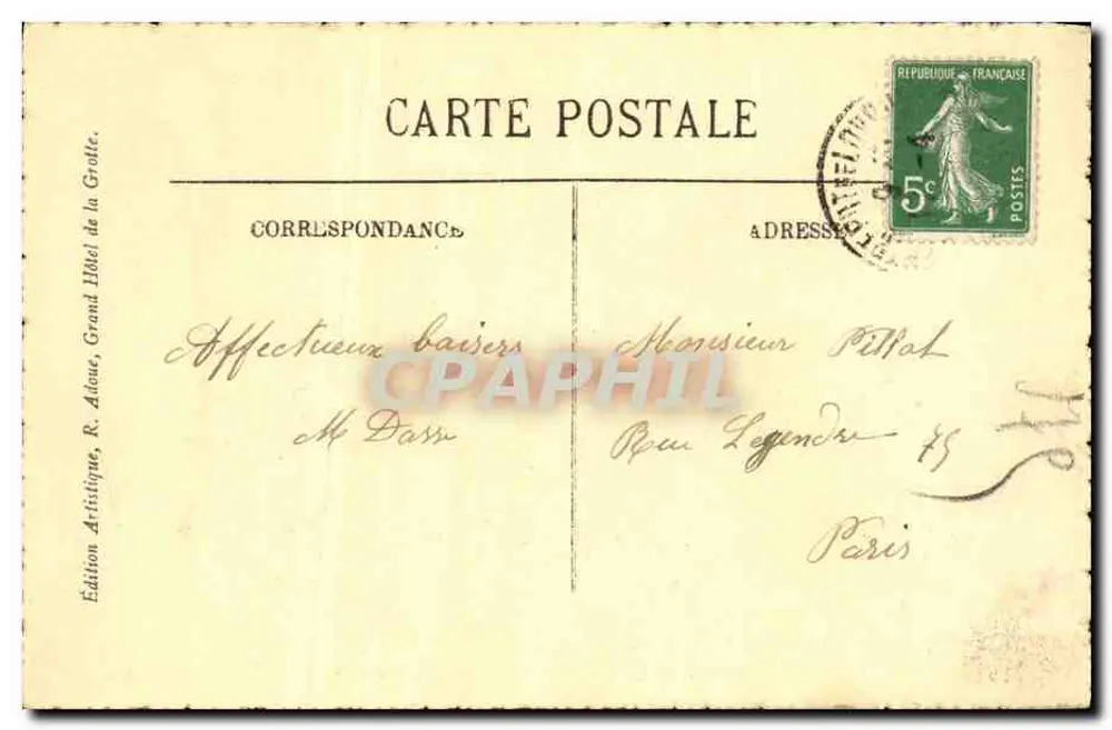 Lourdes — O Castelo e o Pic du Jer — LL - Verso