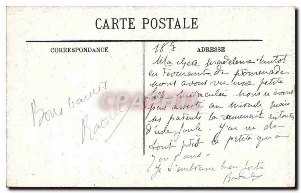 Lourdes — Die Grotte vor dem Beginn der Prozession — Nummer 2669 - Rückseite