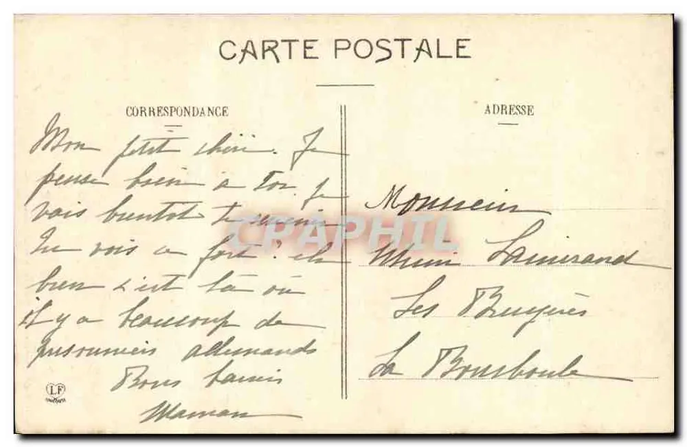 Lourdes — Ansicht der Villas — Der Gave und der Fort - Rückseite