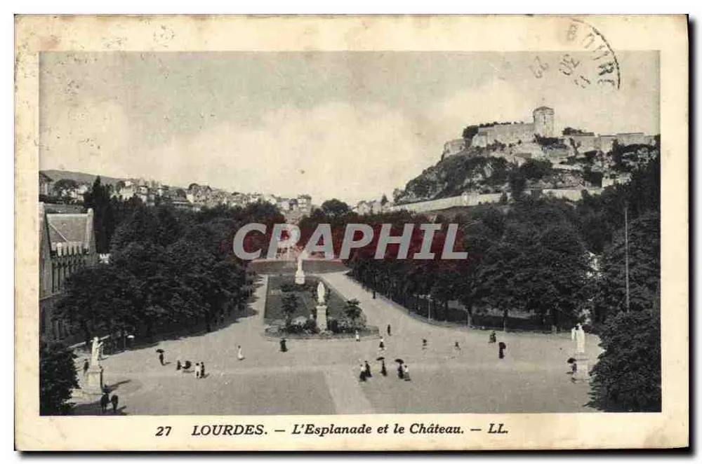Lourdes — A Esplanada e o Castelo — LL. — n°27 - Frente