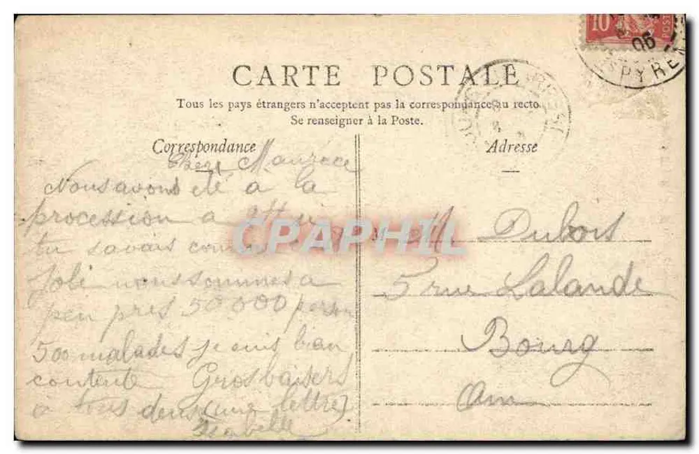Lourdes — Mosaicos — A Natividade — Viron, fot.-edit. Lourdes - Verso