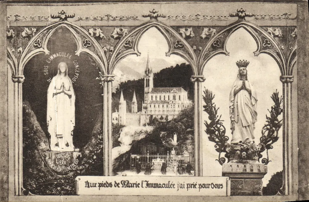 Lourdes — Santuário de Nossa Senhora de Lourdes — editor anônimo, número de série não visível - Frente