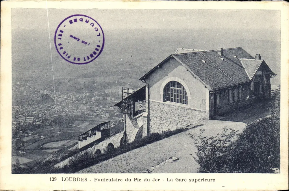 Lourdes - Seilbahn des Pic du Jer - Die Oberstation - Vorderseite
