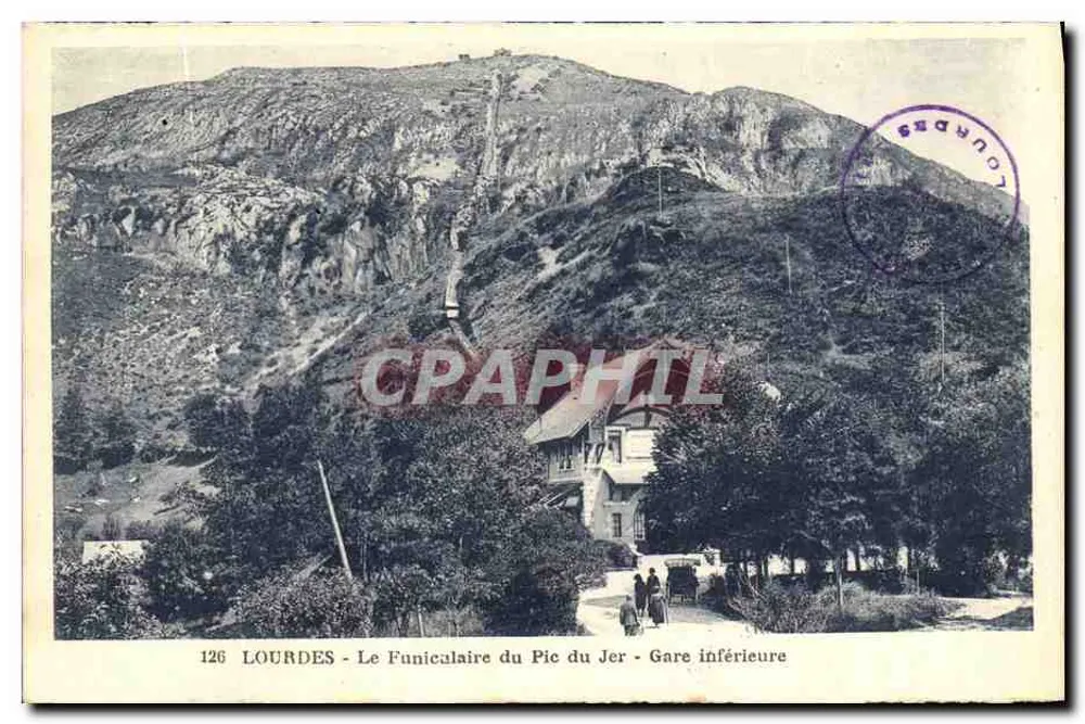 Lourdes - Der Seilbahn Pic du Jer - Untere Station - Vorderseite