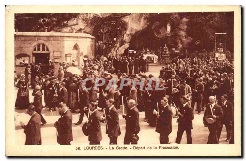 Lourdes - A Gruta - Saída da Procissão — n°58 - Frente