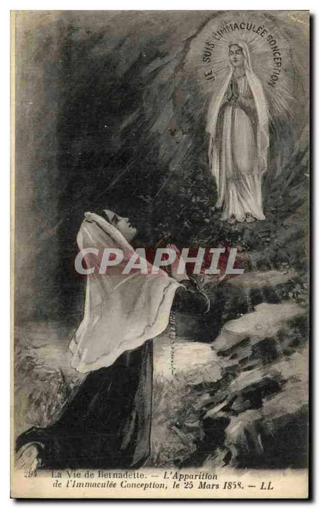 Die Erscheinung der Unbefleckten Empfängnis — Bernadette Soubirous — LL, n° 299 - Vorderseite