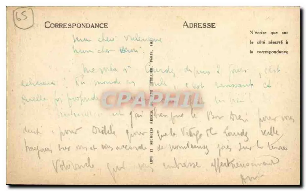 Die Erscheinung der Unbefleckten Empfängnis — Bernadette Soubirous — LL, n° 299 - Rückseite