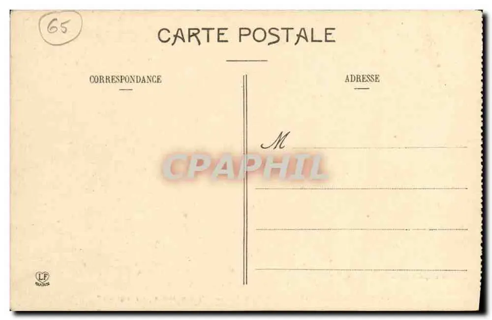 Lourdes - IX. Station des Leidens - "Jesus fällt zum dritten Mal" — Les Hautes-Pyrénées, Verlag L. F. (LF) Nr. 1246 - Rückseite