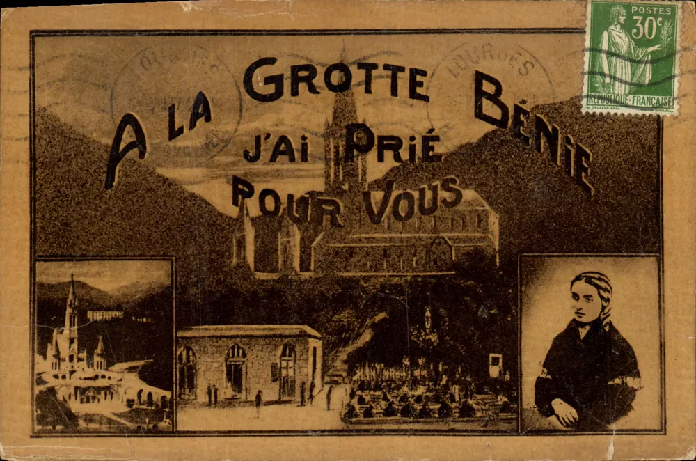 Lourdes — Grotte de Massabielle — Éditeur Luce P. Delcet, n° 98 - Frente
