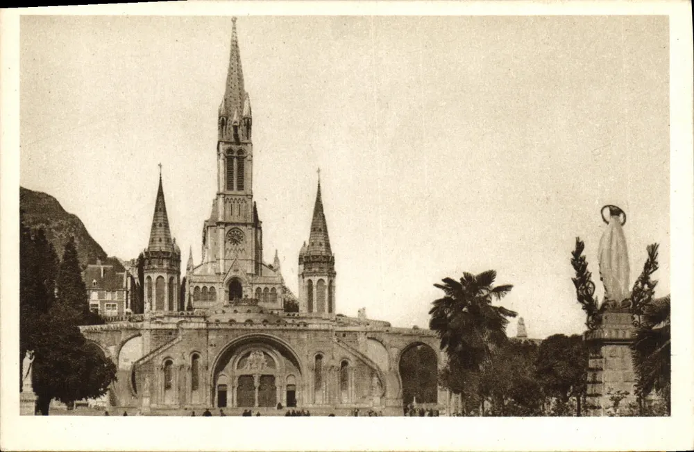 Lourdes — Die Basilika und die gekrönte Jungfrau — Edition P. Donet, Lourdes - Vorderseite