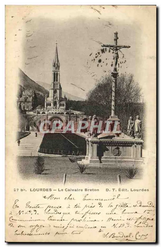 Lourdes — O Calvaire Bretão — D.T. Édit. Lourdes - Frente