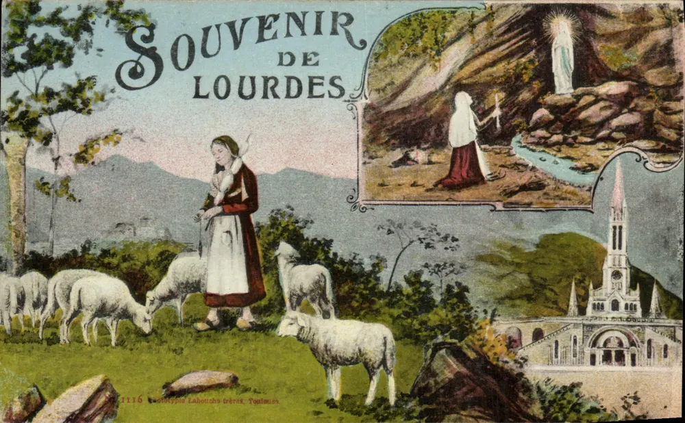 Lourdes — Lembrança de Lourdes — Editor Labouché Frères, Toulouse, n°1116 - Frente
