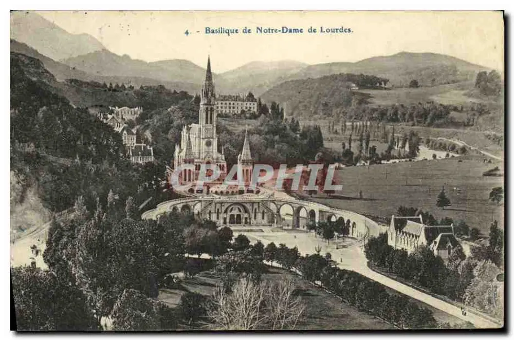 Basílica de Nossa Senhora de Lourdes — vista panorâmica — editor não identificado, n° 4 - Frente