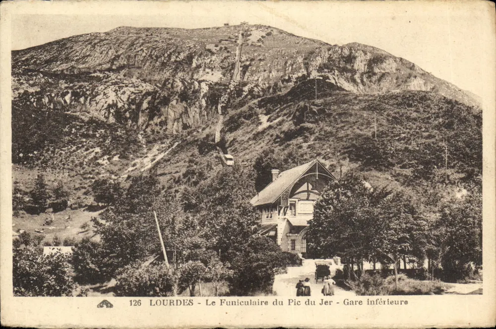 Lourdes - Le Funiculaire du Pic du Jer - Gare inférieure - Recto