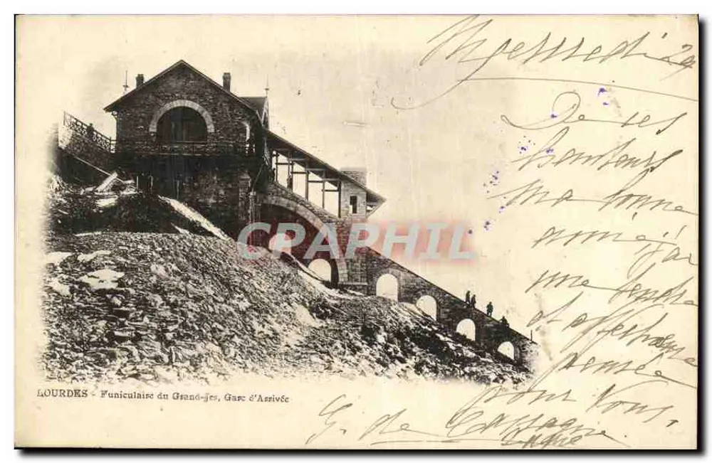 Lourdes - La funicular del Grand-Jésus, Estación de Assivée - Anverso