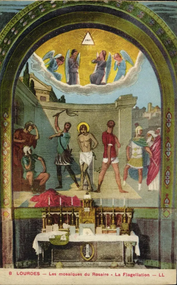 Lourdes — Die Mosaiken des Rosenkranzes — Die Flagellation — LL - Vorderseite