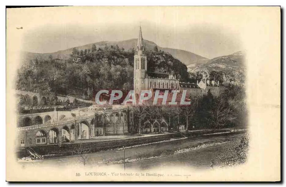 Lourdes — Vista Interior da Basílica — E.P. Lourdes, n°55 - Frente