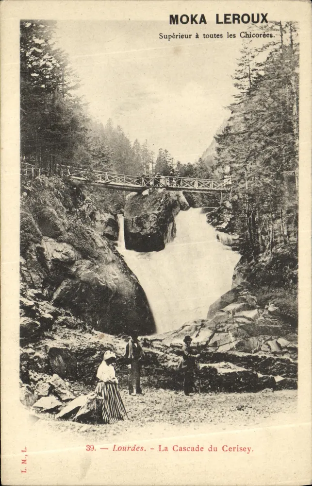 Lourdes — A Cascata do Cerisey — Moka Leroux, n°39 - Frente