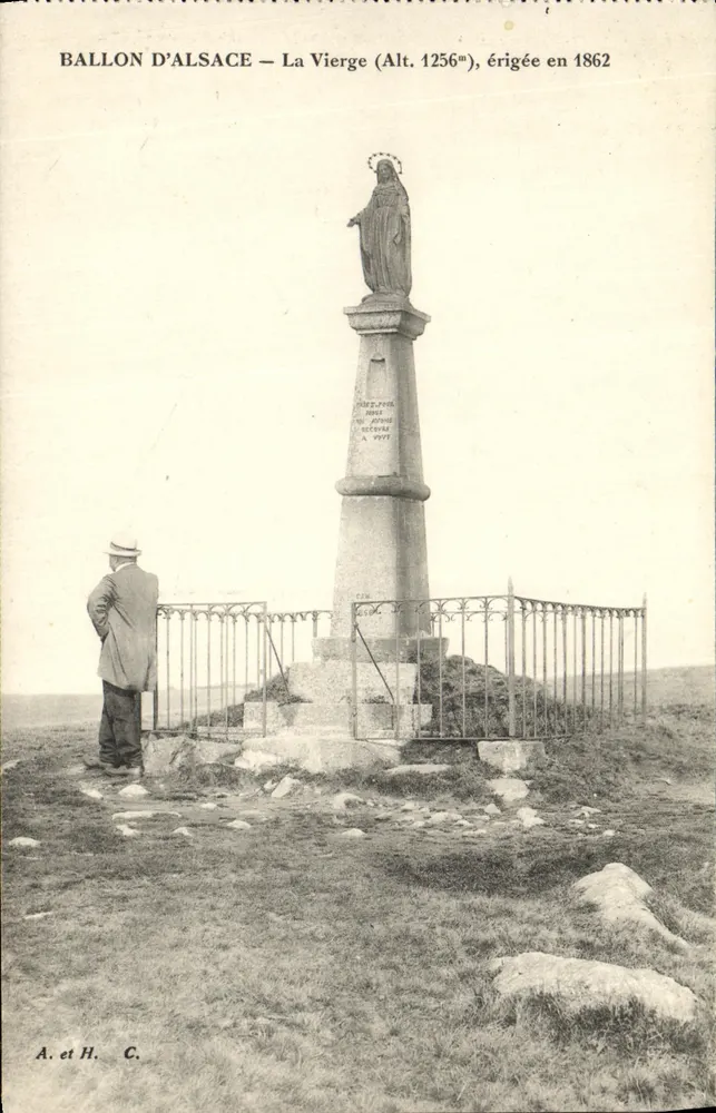 Balão da Alsácia — A Virgem (Alt. 1256m), erguida em 1862 — A. et H. C. - Frente