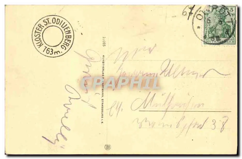 नाइडरमुंस्टर — पुराने मठ के अवशेष — कुंस्टवरलैग जैरमैन, स्ट्रासबर्ग आई.ई. - पीछे