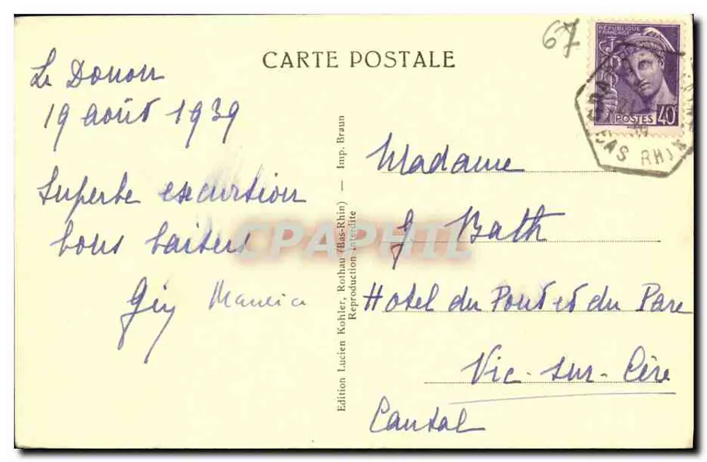 Le Donon (Alt. 1008 m.) — O Museu - Verso